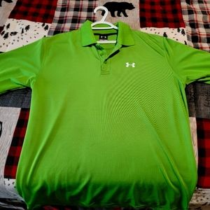 Under armour green polo